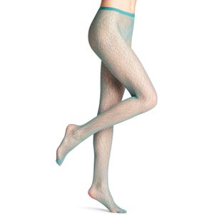 FALKE - Sea Lightness W Ti - Panty - Groen Fjord 7475 - Transparant Gedessineerd