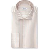 Seidensticker Overhemd zand, Gestreept