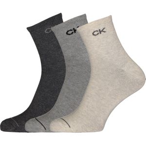 Calvin Klein herensokken Nick (3-pack), hoge enkelsokken, drie tinten grijs -  Maat: One size