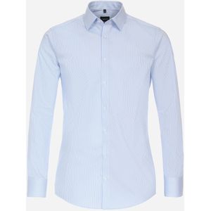VENTI modern fit overhemd, twill, blauw gestreept 42