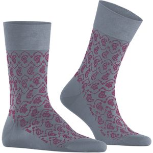 FALKE Sensitive Indian Tie Pattern herensokken, grijs (pearl grey)