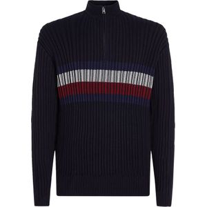 Tommy Hilfiger heren schipperstrui Katoenen, donkerblauw - Maat: S