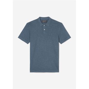 Marc O'Polo shaped fit polo, heren poloshirt korte mouw, jeansblauw -  Maat: L
