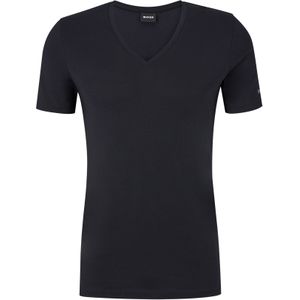 HUGO BOSS Motion stretch T-shirt slim fit (1-pack), heren T-shirt V-hals, zwart -  Maat: L