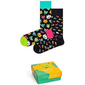 Happy Socks Cat Lover Gift Set (2-pack), unisex sokken in cadeauverpakking