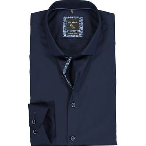 OLYMP No. 6 Six super slim fit overhemd, donkerblauw poplin (contrast) 38