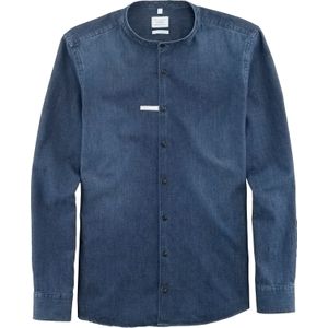 OLYMP Smart Casual Level 5 body fit overhemd, twill, indigo