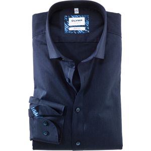 OLYMP Level 5 body fit overhemd, mouwlengte 7, twill, marineblauw 44