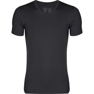 RJ Bodywear Pure Color T-shirt V-hals, grijs microfiber