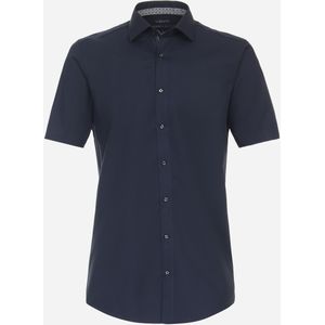 VENTI modern fit overhemd, korte mouw, twill, blauw 38