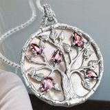 Julie Julsen Tree of Life hanger parelmoer roze-paars