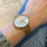 Esprit verguld horloge Melanie Bruine band