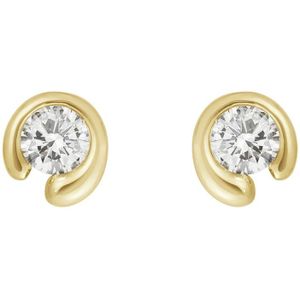 Georg Jensen gouden Mercy oorstekers met diamant 0,20ct