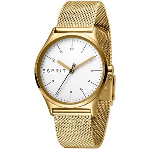 Esprit Essential stalen horloge verguld