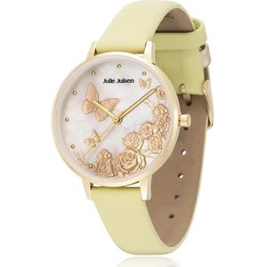 Julie Julsen verguld horloge Butterfly geel