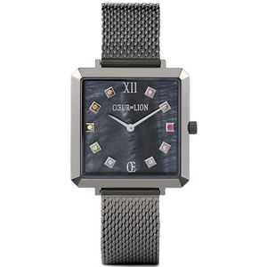 Coeur de Lion horloge Iconic Square Antraciet Parelmoer