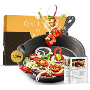 Ocina Gietijzeren pan voor BBQ en Inductie – 19,5 cm – Skillet - Koekenpan – Hapjespan - Pannen