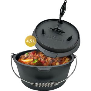 Ocina Dutch Oven – Braadpan Inductie - Gietijzer – BBQ - 4,5 Liter – 24 cm