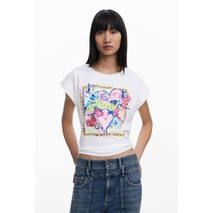 Art T-Shirt mit Karomuster