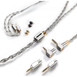 DD ddHiFi BC130 Pro (Nyx Pro) afgeschermde oortelefoon upgradekabel Sport verwisselbare stekkers (4,4 en 3,5) en verwisselbare connectoren