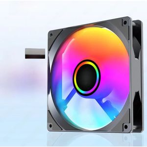 JEYI 120mm PC ARGB Koelventilator AURA SYNC RGB Computer Fans Ultra Stille Heatsink Ventilador met 4PIN PWM en 5V 3PIN ARGB Poort