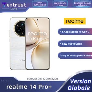 realme 14 Pro+ - Smartphone - Wit - 8 + 256GB - 5G - 50MP Sony 3X Periscope OIS AI Camera - 5260 mAh batterij