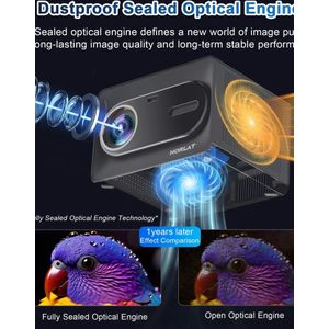 HORLAT verzegelde projector 3500ANSI Google TV BT Spraakbesturing Autofocus WiFi6 4K UHD Home Theater Filmprojector Netflix gelicentieerd