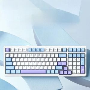 Aula F99 Gaming Mechanisch Toetsenbord Drie Modus 2.4g Draadloos Bluetooth Bedraad Hot Swap PBT Pakking RGB Voor Games Typen 99 Toetsen