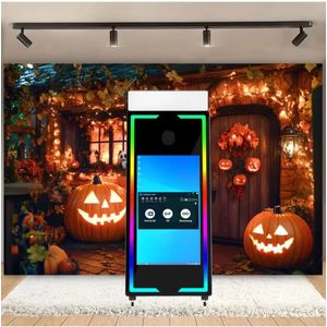 Nwe Touchscreen Photobooth Draagbare 40 Inch 65 Inch Spiegel Magic Photo Booth Machine Gratis Invullicht voor Bruiloft Feestactiviteit