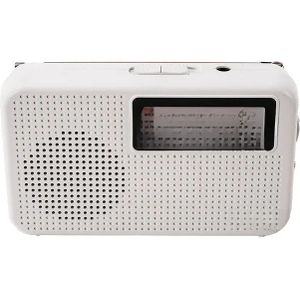 mini FM/AM tweeband radio, 3,5 hoofdtelefoonaansluiting, 1W luidspreker luid geluid, 180 graden krachtige antenne, een goede vriend voor thuis