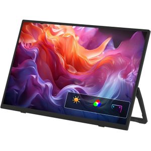 ZEUSLAP 15.6 "FHD 100% sRGB 300 Nits Ultra dunne Back Stand Ontwerp Draagbare Monitor voor Telefoon Gaming Laptop
