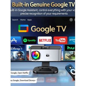 HOLRAT-projector 40000 lumen Google Spraakbesturing Autofocus Android WiFi 6 4K UHD Home Theater Filmprojector Netflix gelicentieerd