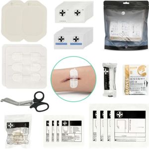 RHINO RESCUE Zip Stitch 6st met wondversieringen, wondsluitingsstrips zonder hechtdraad, Zipstitch Laceration sluitingsset