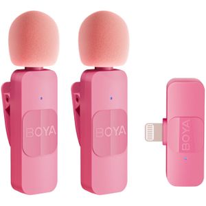BOYA BY-V-P Draadloze Lavalier Reversmicrofoon voor iPhone 15 14 Android Type-C Smartphone Youtube Opname Gaming Streaming Vlog