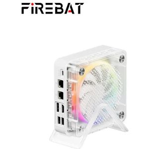 Firebat Mn56 Mini Pc Amd R7-8745HS Mini Pc Windows11 Ddr5 16Gb + 512Gb Ssd 8 Cores Desktop Computer Bt 5.2 Wifi6 Hdmi TYPE-C Usb
