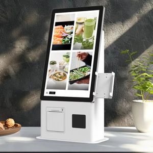 21,5” Desktop zelfbestellende KIOSK, Android of Windows, 80 mm thermische printer, scanner, beugel, software niet inbegrepen