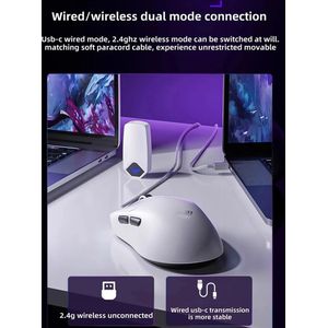 AULA SC800 Gaming Muis USB-C Bedraad/2.4G 37g Lichtgewicht 8K Paw3395 Sensor Aangepaste Muizen PC E-Sport Gamer Accessoires Geschenken
