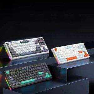 Aula F87pro Mechanisch Toetsenbord 2.4G/Usb/Bluetooth Tri Mode Draadloze 87 Key 5 Layer Silencing Vulling Geschikt Voor Gaming + Typen