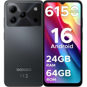 Global Version DOOGEE Note 56 Smartphone Android 16 6150 mAh Grote batterij 6,56 '' 90 Hz Display 24 GB 64 GB 8 MP Camera Mobiele telefoon