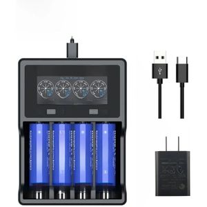 Xtar Acculader Vc4 Plus Qucik Opladen 14650 18350 18490 18500 18700 26650 20700 21700 18650 Oplader C Stekker