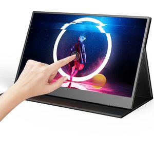 Uperfect 15.6 "Touchscreen Draagbare Monitor USB-C Externe Scherm 1920*1080 Fhd Computer Laptop Display Met Dual Type-C Mini Hd