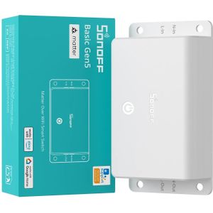 SONOFF Basic Gen5 Matter Over WiFi Smart Switch BASIC-1GS Matter Protocol Groot aanraakoppervlak Betrouwbaar werken met Apple Ecosystem