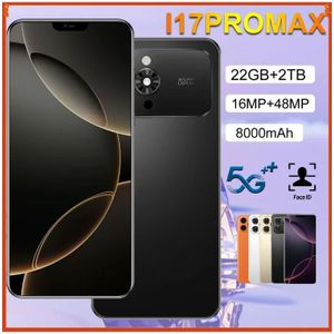 2026 Gloednieuw Voor Ai 17 Pro Max Smartphone 5G 7.0HD 22G 2TB Dual Card Dual Android 15 Mobiele telefoons 8000mAh Mobiele Telefoon Ontgrendeld