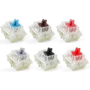 Originele gloednieuwe Cherry MX mechanische toetsenbordschakelaars Zilver Rood Zwart Blauw Bruin Lineaire tactiele Cherry Clear SMD RGB-schakelaar
