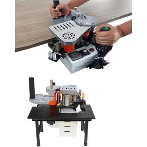 2025 Multifunctionele houtbewerking Draagbare kantenaanlijmer Bandmachine 45 graden kantelbaar PVC Dubbelzijdig lijmen