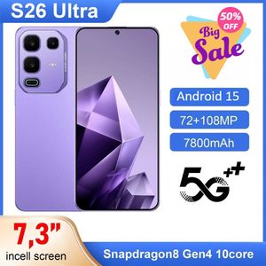 2026 NIEUWE S26 Ultra Originele Mobiele Telefoons 7.3 inch 4G 5G Dual Sim Smartphone 7800 mAh Android 15 Global Versie Mobiele Mobiele Telefoons