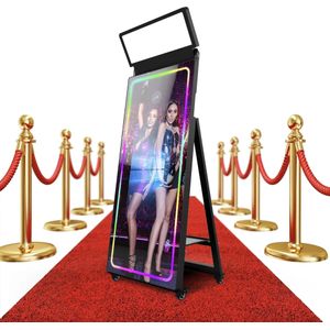 2025 EU nieuwe best verkochte 65-inch draagbare selfie photo booth magische fotospiegel