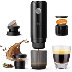 Draagbare 3-in-1 koffiezetapparaat met melkopschuimer, espressomachine