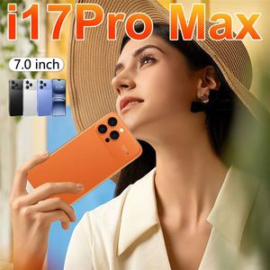 HOT i17 Pro Max Mobiele Telefoons NIEUWE Originele 7.0HD 5G Dual Card Goedkope Smartphone 8000mAh Android 15 Global Versie Mobiele Mobiele Telefoons