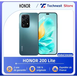 HONOR 200 Lite - Smartphone - Zwart - 5G - 108 MP Triple Camera - 8 + 256 GB - 6,7 inch
